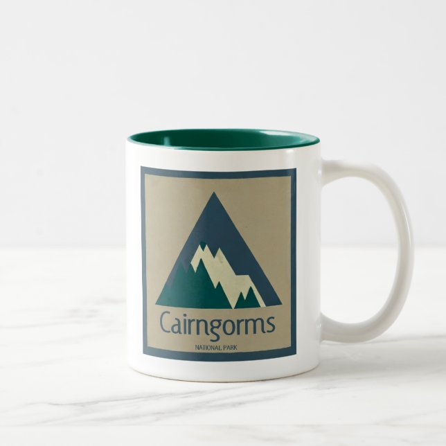 Cairngorms National Park Scotland Rustic Two-Tone Coffee Mug (Right)
