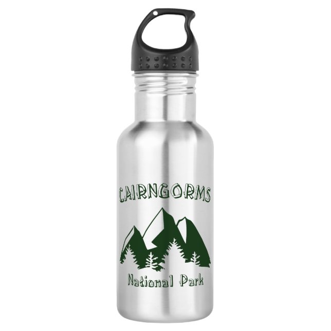 Cairngorms National Park Scotland Stainless Steel Water Bottle (Front)
