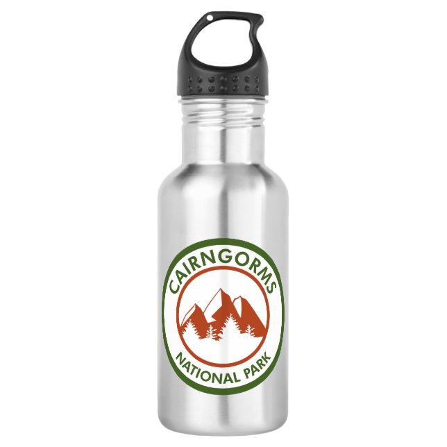Cairngorms National Park Scotland Stainless Steel Water Bottle (Front)