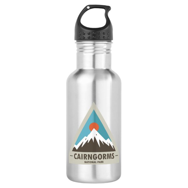 Cairngorms National Park Scotland Stainless Steel Water Bottle (Front)
