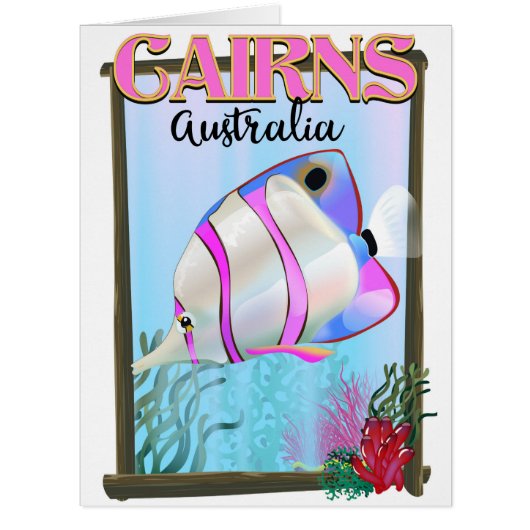 Cairns Australia Holiday poster Cards (Front)