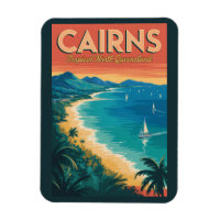 Cairns Australia Illustration Travel Art Vintage