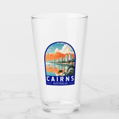 Cairns Australia Travel Art Vintage Glass