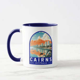 Cairns Australia Travel Art Vintage Mug