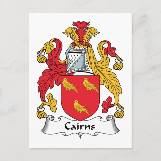 Cairns Family Crest Postcard (Front)