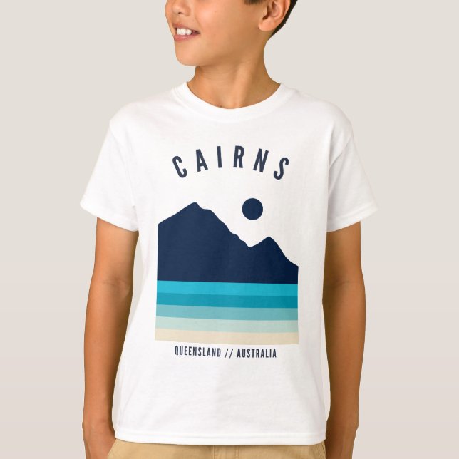 Cairns Queensland Australia Retro Vintage Beach T-Shirt (Front)