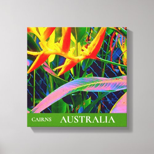 Cairns tropical flower Australia travel art Canvas Print
