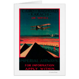 Cairo - Bagdad - Karachi Air Vintage Poster