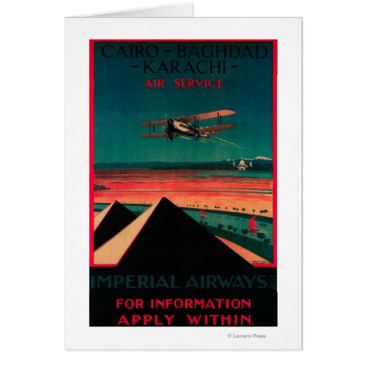 Cairo - Bagdad - Karachi Air Vintage Poster (Front)