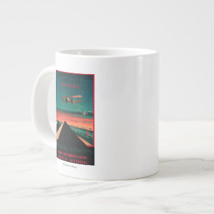 Cairo - Bagdad - Karachi Air Vintage Poster Large Coffee Mug