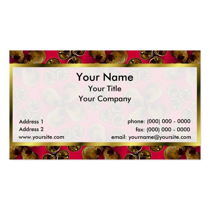 Cairo Christmas Bells Lg Any Color Business Card