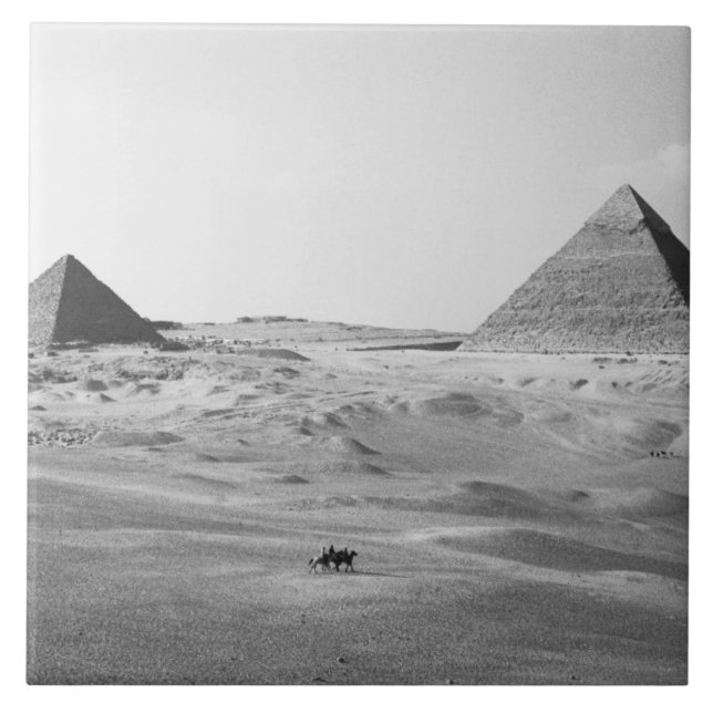 Cairo Egypt, Giza Pyramids Tile (Front)