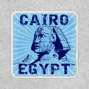 Cairo Egypt Giza Sphinx Retro Travel Patch
