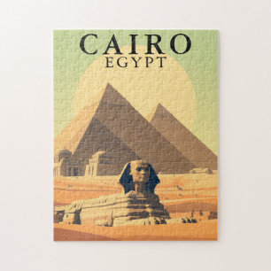 Cairo Egypt Jigsaw Puzzle Vintage Travel