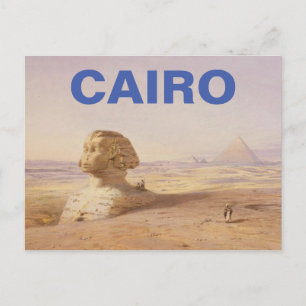 Cairo, Egypt - Sphinx & Pyramid Postcard