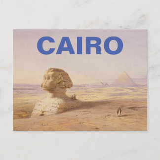 Cairo, Egypt - Sphinx & Pyramid Postcard