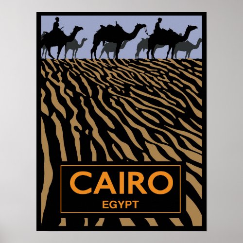 Cairo Egypt travel poster