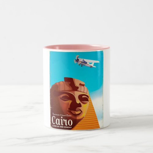 Cairo Egypt Vintage style travel poster Two_Tone Coffee Mug