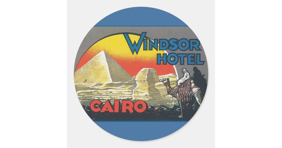 Cairo Egypt Vintage Travel Classic Round Sticker | Zazzle