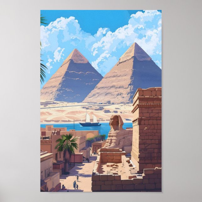 Cairo Egypt Vintage Travel  Poster (Front)