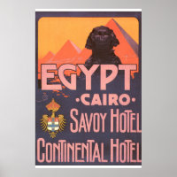 Cairo Egypt Vintage Travel Poster