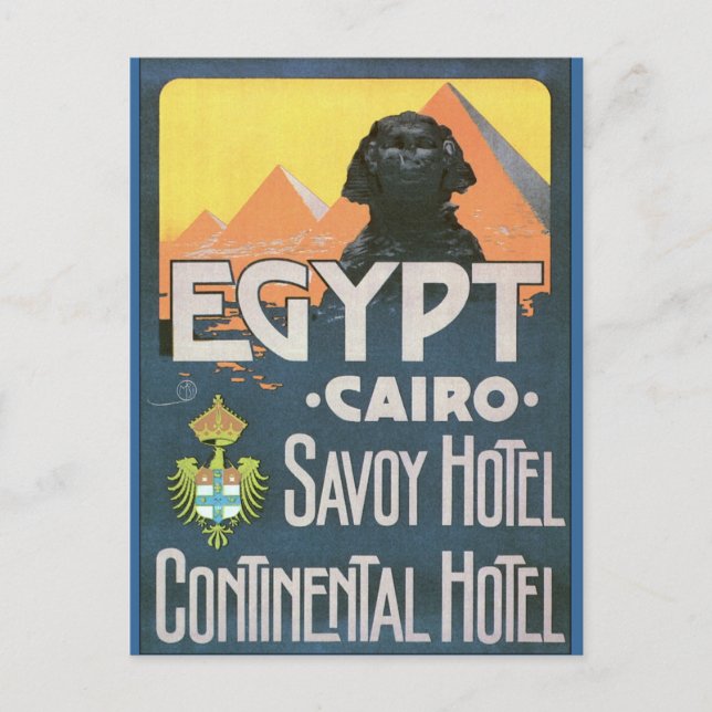 Cairo Egypt - Vintage travel poster art Postcard (Front)