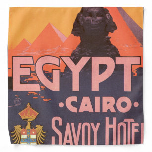 Cairo Egypt Vintage Travel Poster Bandana
