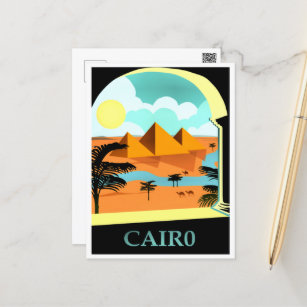 Cairo, Egypt vintage travel poster Postcard