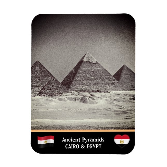 Cairo, Egyptian Pyramids - Ancient Egypt /UNESCO Magnet (Vertical)