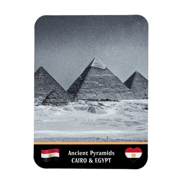 Cairo, Egyptian Pyramids - Ancient Egypt /UNESCO Magnet (Vertical)