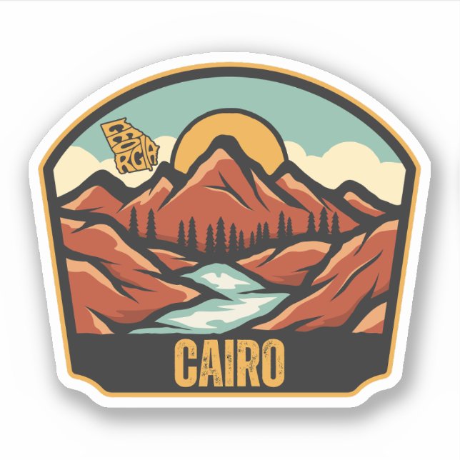 Cairo, Georgia Sticker (Front)