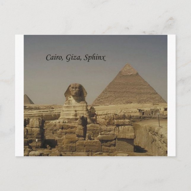 Cairo, Giza, The Sphinx (St.K.) Postcard (Front)