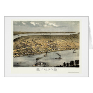 Cairo, IL Panoramic Map - 1867