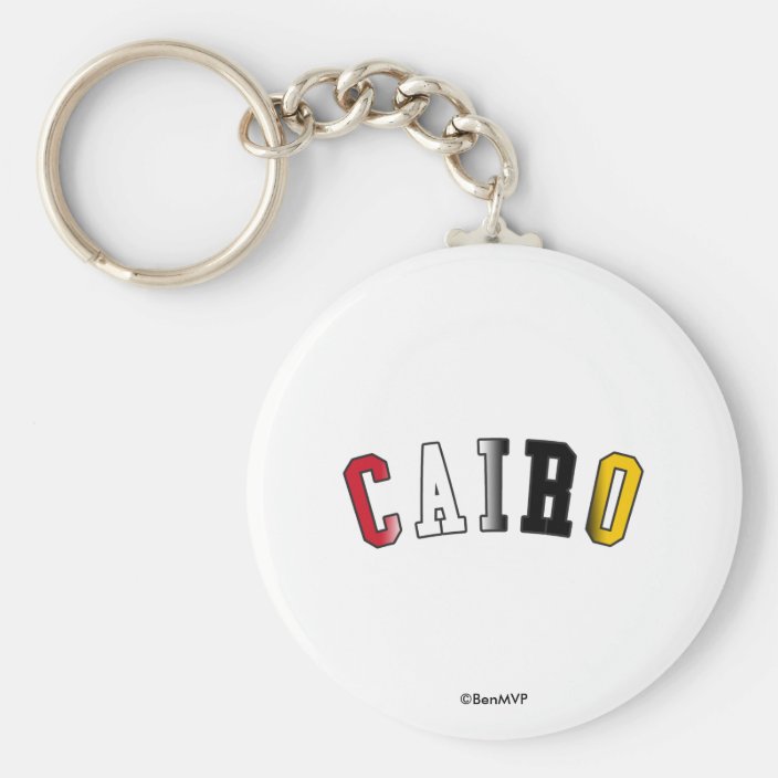 Cairo in Egypt National Flag Colors Keychain