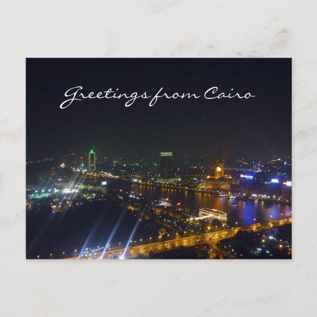 cairo light greetings postcard (Front)