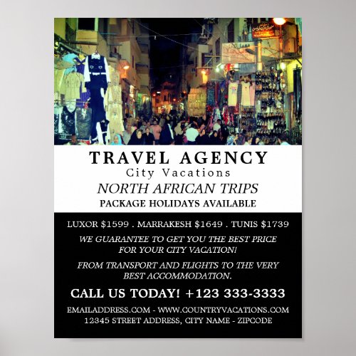 Cairo Market Egypt Travel Agency Advertising Poster