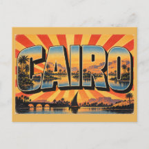 Cairo Nile River Palms Desert Cliffs Vintage
