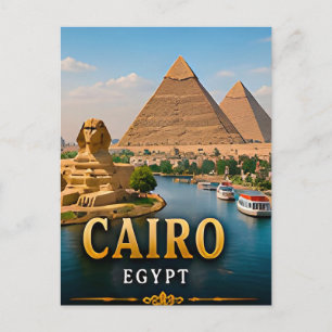 Cairo Pyramids and Timeless Nile Splendor Postcard