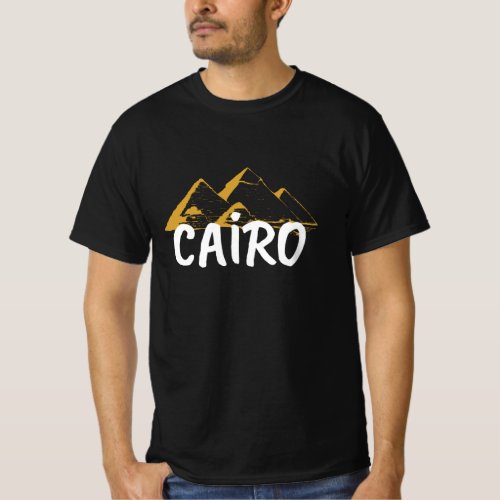 Cairo Pyramids Hieroglyphs Egypt T_Shirt