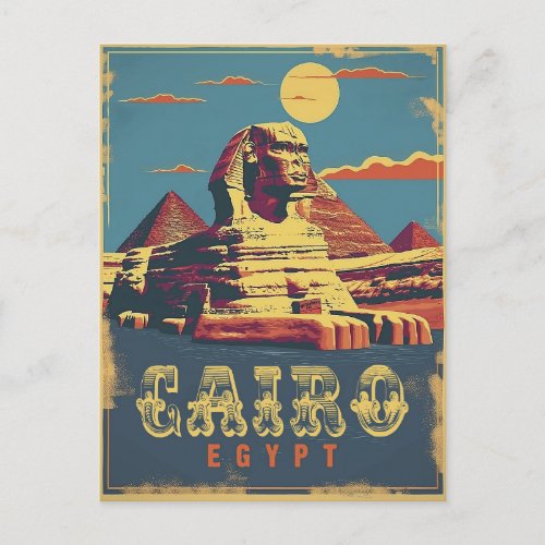 Cairo Vintage Sphinx Postcard