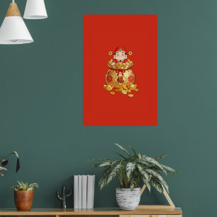 Caishen Wealth Wall Art