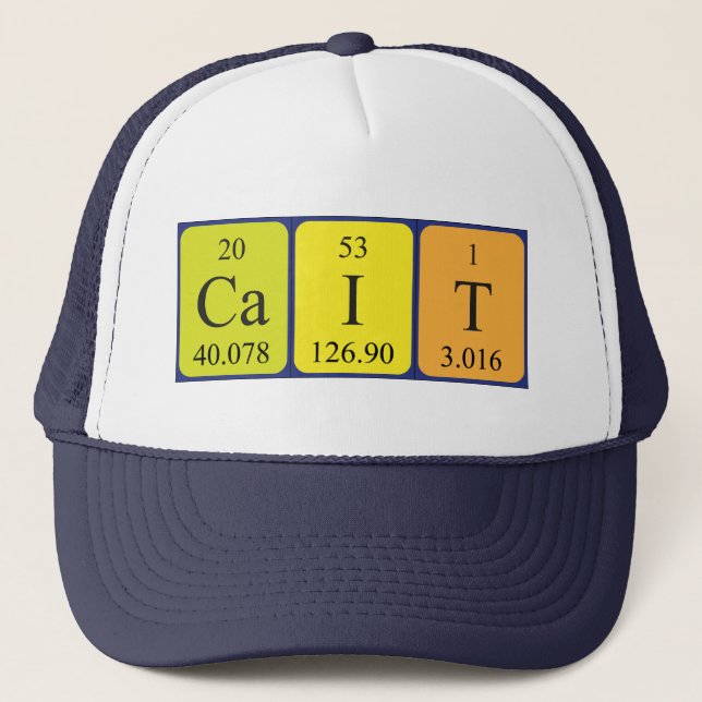 Cait periodic table name hat (Front)