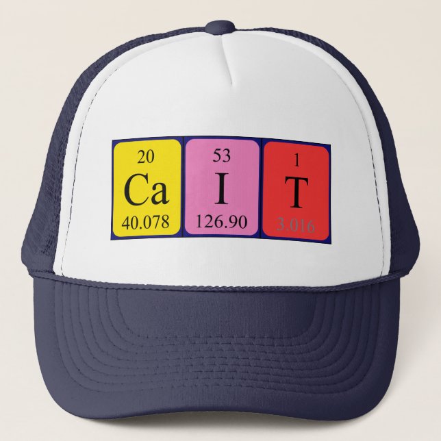 Cait periodic table name hat (Front)