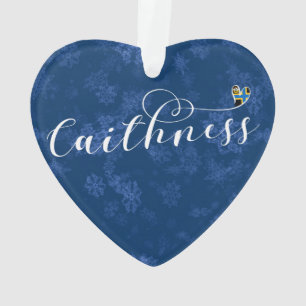 Caithness Heart in Flag, Scotland Ornament
