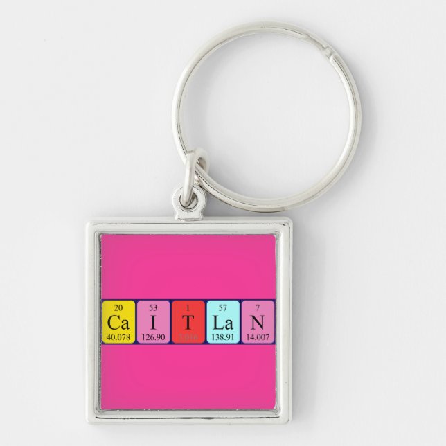 Caitlan periodic table name keyring (Front)