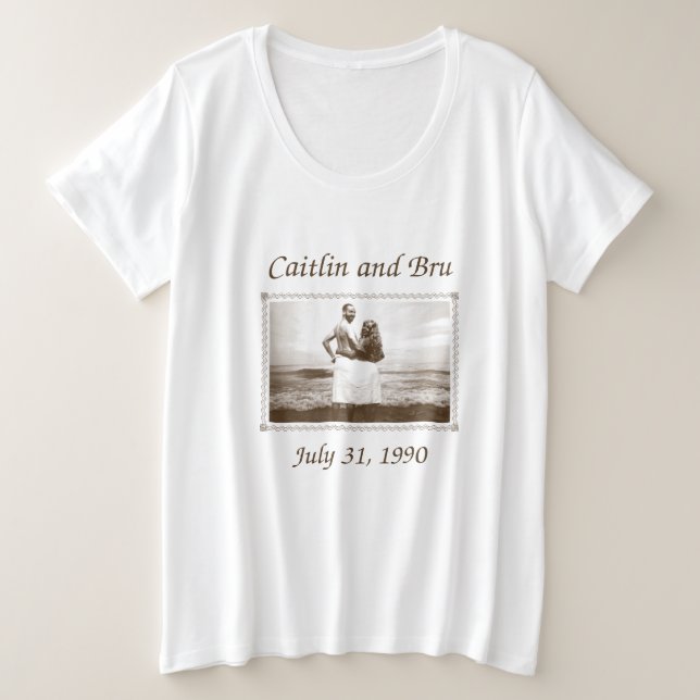 Caitlin and Bru 1990 (Women's Plus) Plus Size T-Shirt (Design Front)
