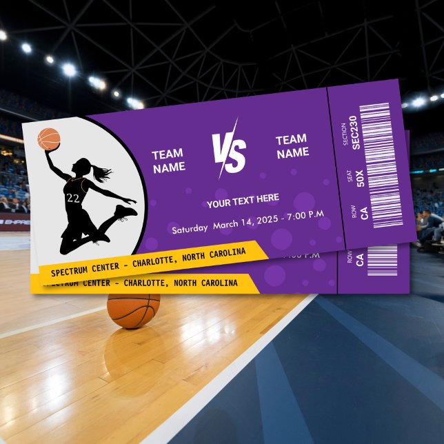 Caitlin Clark Basketball Ticket WNBA #22 Invitation (Caitlin Clark Basketball Ticket WNBA #22 Invitation)