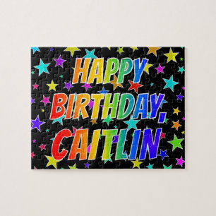 "CAITLIN" First Name, Fun "HAPPY BIRTHDAY" Jigsaw Puzzle