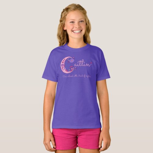 Caitlin girls name  meaning C monogram shirt