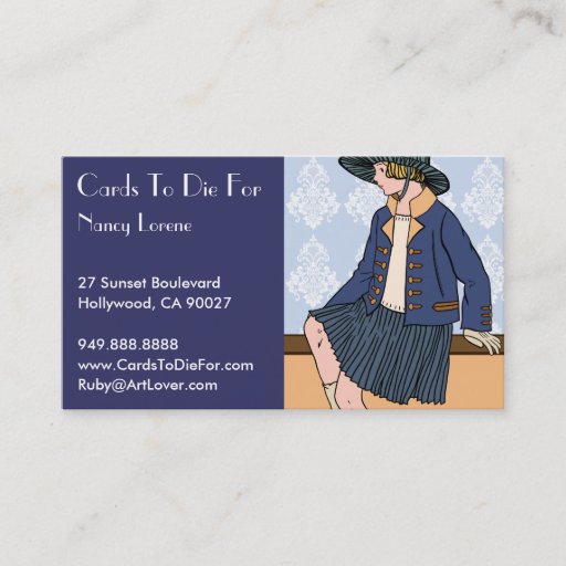 Customizable Caitlin in Blue - Business Cards